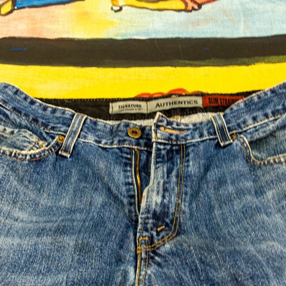 Levi Strauss & Co Signature limited edition slim straight denim jeans 34 x 32 - Picture 3 of 7